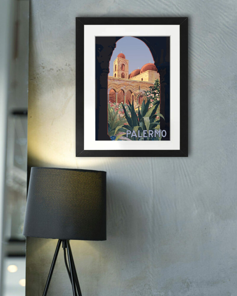1925 Palermo Vintage Travel Poster by Mario Paschetto