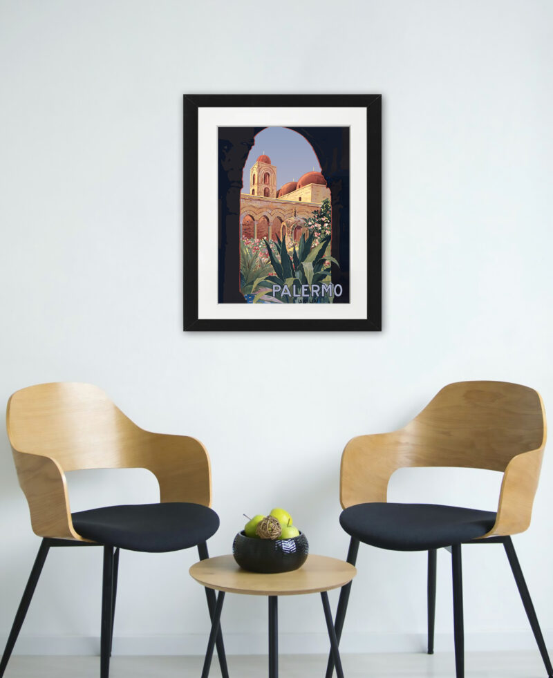 1925 Palermo Vintage Travel Poster by Mario Paschetto