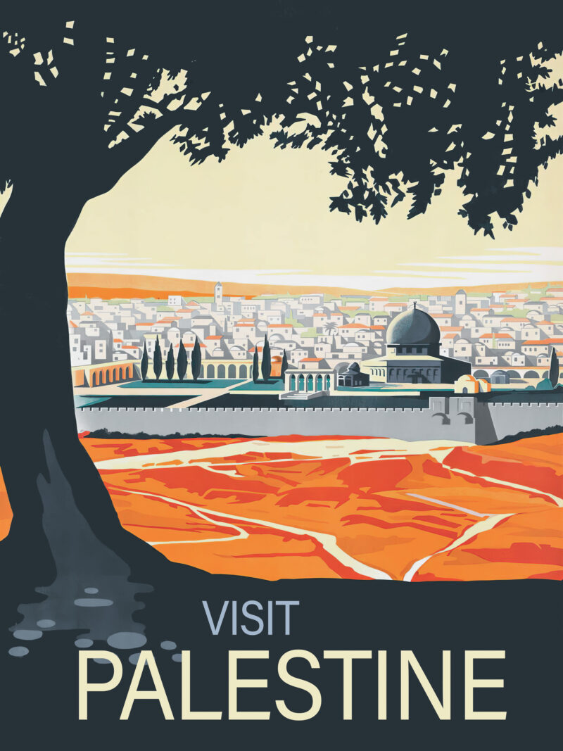 Vintage Palestine Travel Poster Art