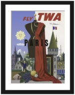1950s Paris travel poster by Simon Greco