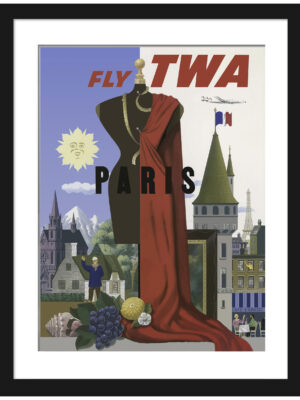 1950s Paris travel poster by Simon Greco