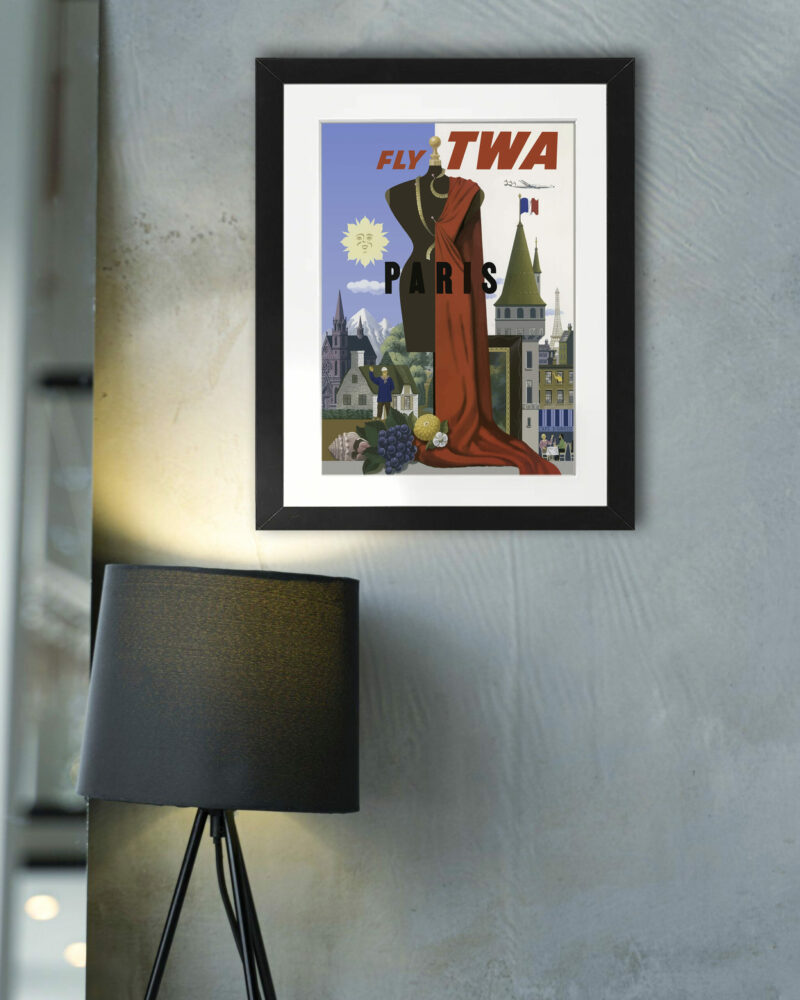 1950s Paris travel poster by Simon Greco