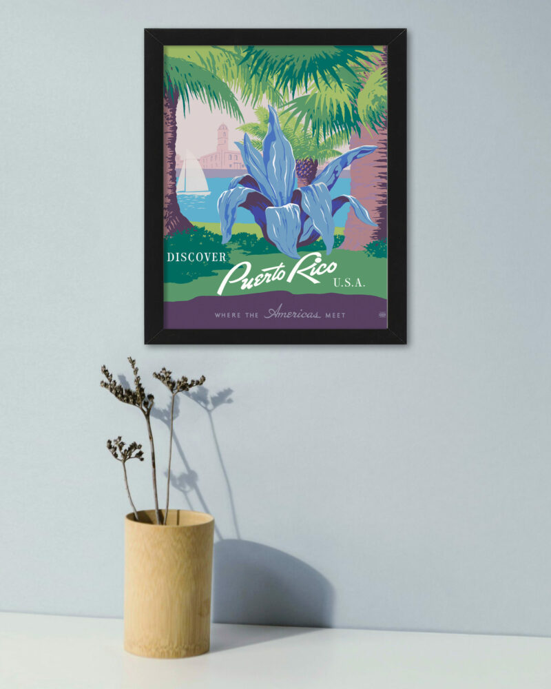 1940 Vintage Puerto Rico Travel Poster Art