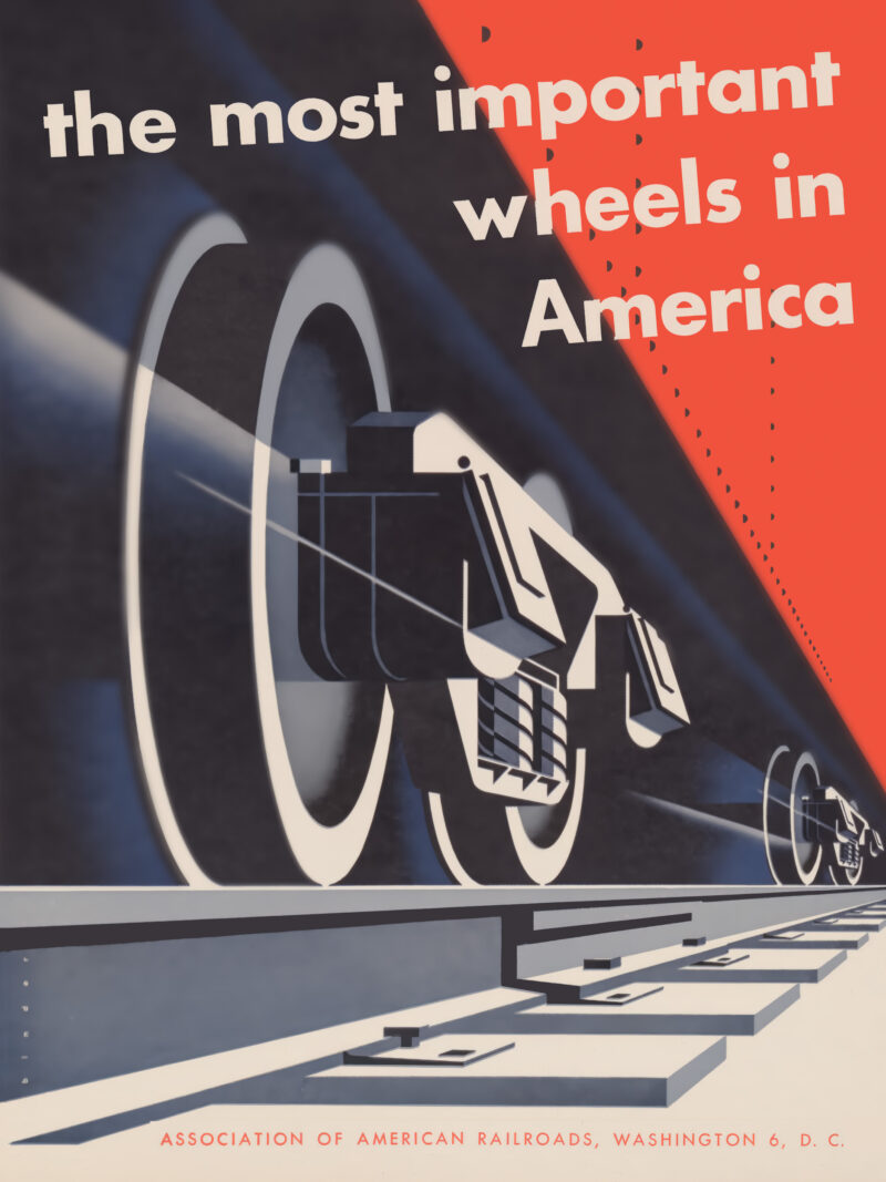 1898 American Railroads advertisement poster reproduction.
