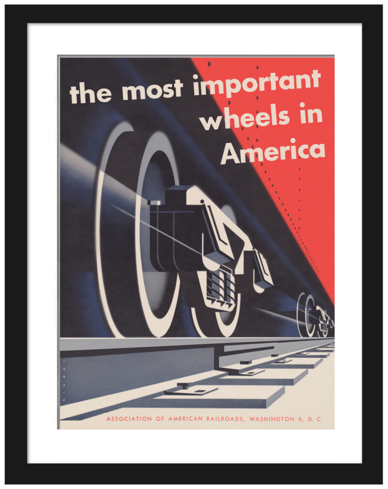 1898 American Railroads advertisement poster reproduction.