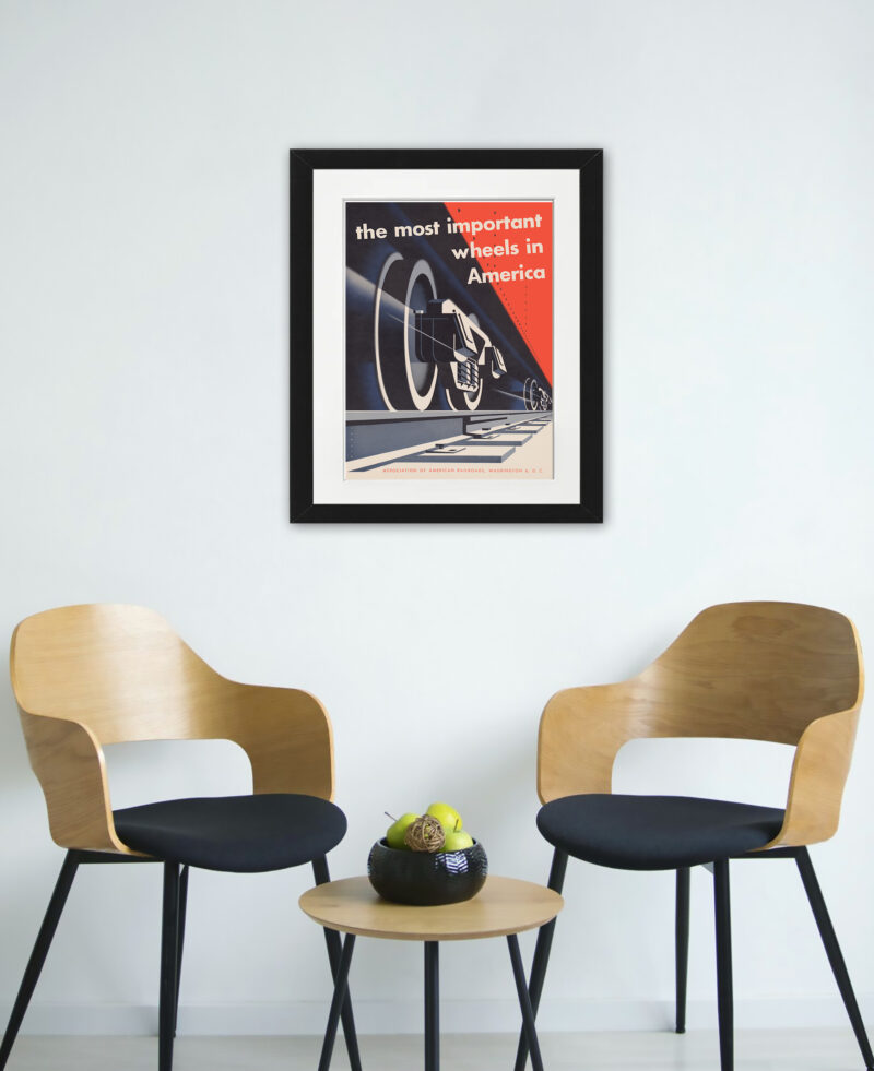 1898 American Railroads advertisement poster reproduction.