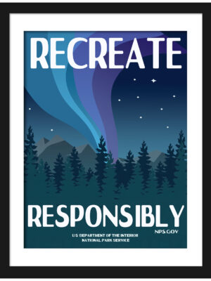 Vintage National Parks Service "Recreate Responsibly" poster