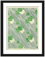 1915 Hannah Borger "Green Geometric" art reproduction.
