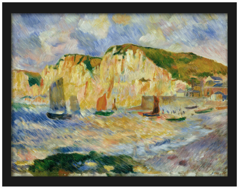 Auguste Renoir's "Sea and Cliffs" 1885 art reproduction.