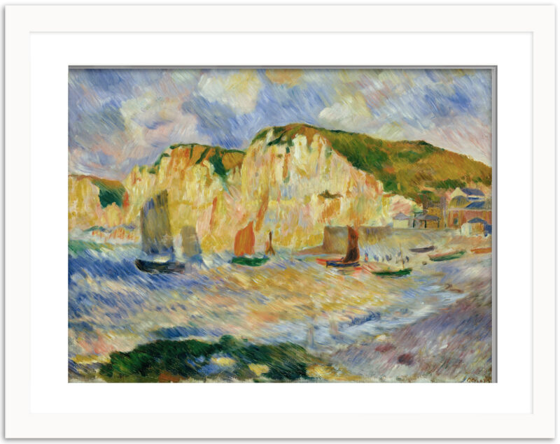Auguste Renoir's "Sea and Cliffs" 1885 art reproduction.