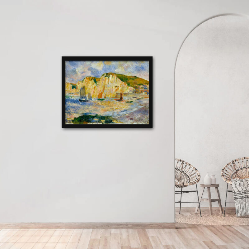Auguste Renoir's "Sea and Cliffs" 1885 art reproduction.