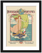 1892 Ricksecker Perfume advertisement poster with Art Nouveau style