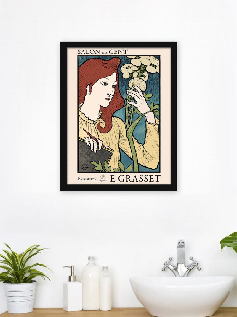 1894 Art Nouveau Exhibition Vintage Print Reproduction