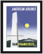 1948 American Airlines San Francisco vintage poster reproduction