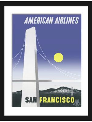 1948 American Airlines San Francisco vintage poster reproduction