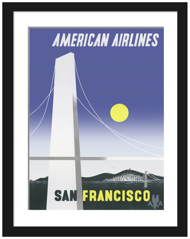 1948 American Airlines San Francisco vintage poster reproduction