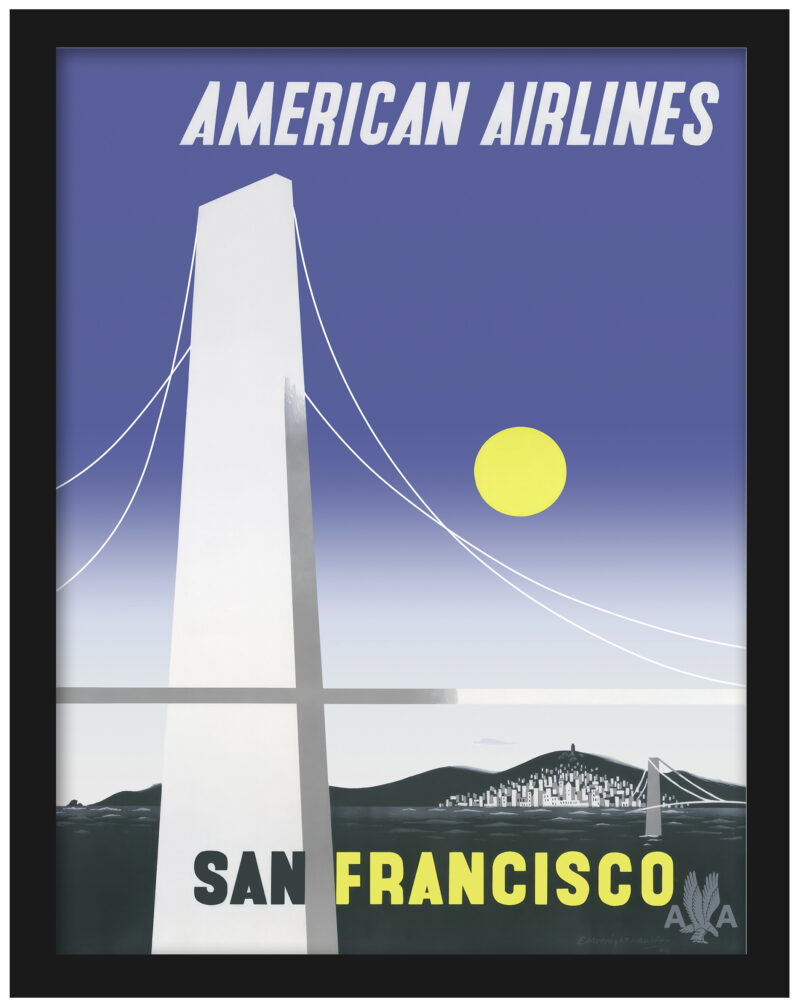 1948 American Airlines San Francisco vintage poster reproduction