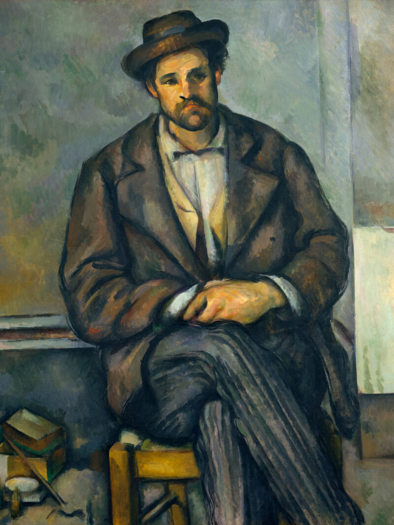 Paul Cézanne's "Seated Peasant" 1896 painting reproduction.