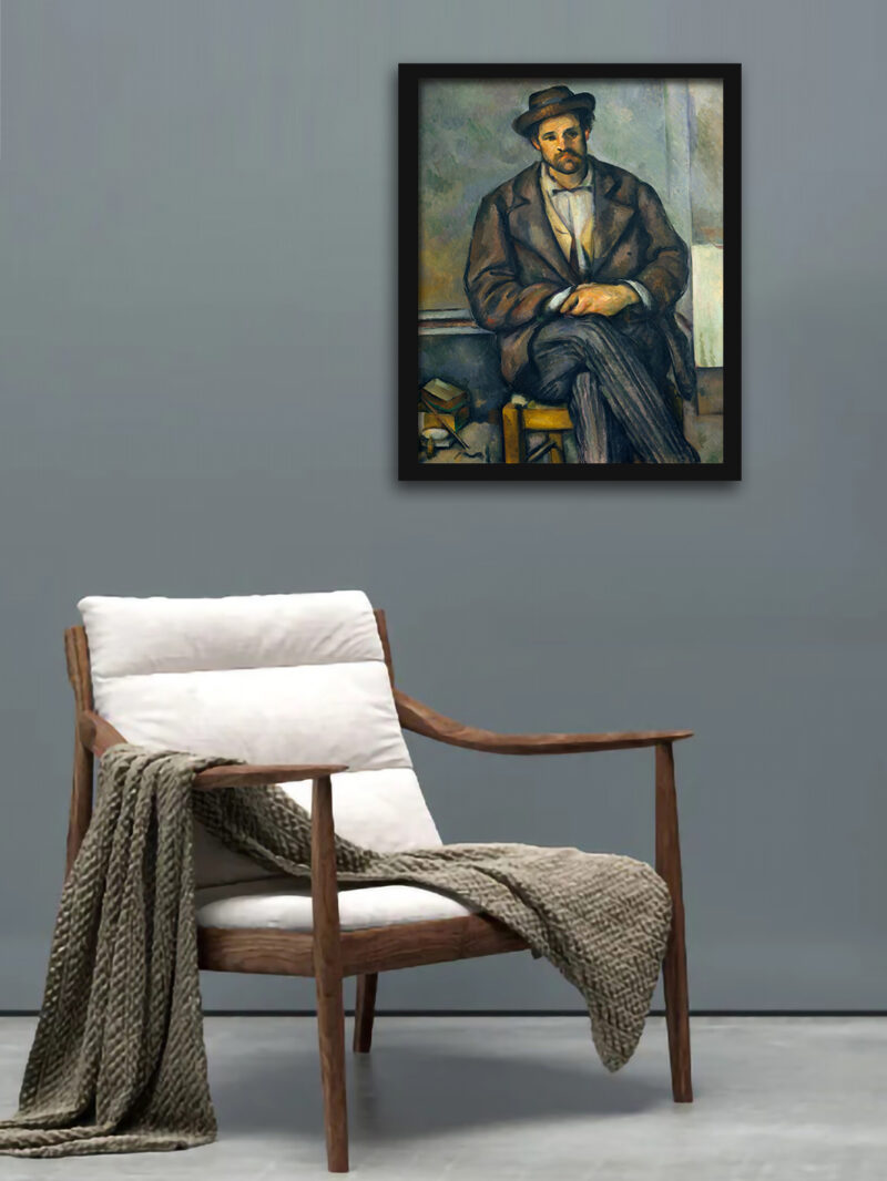 Paul Cézanne's "Seated Peasant" 1896 painting reproduction.