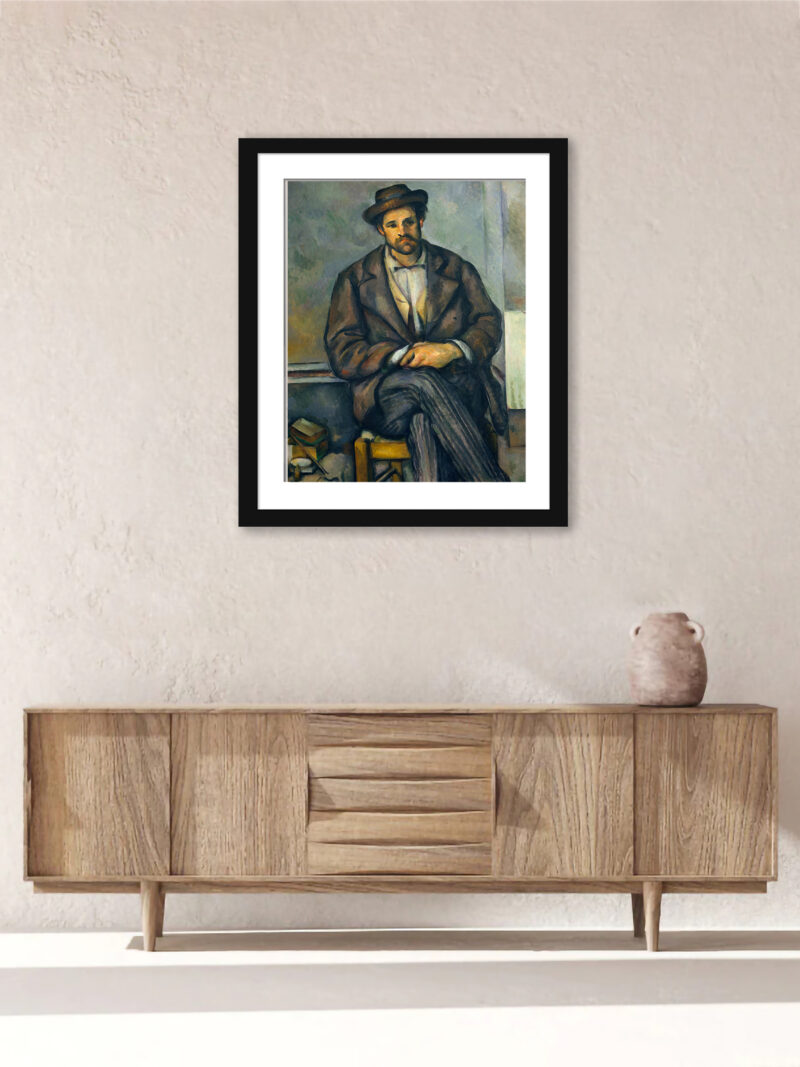 Paul Cézanne's "Seated Peasant" 1896 painting reproduction.