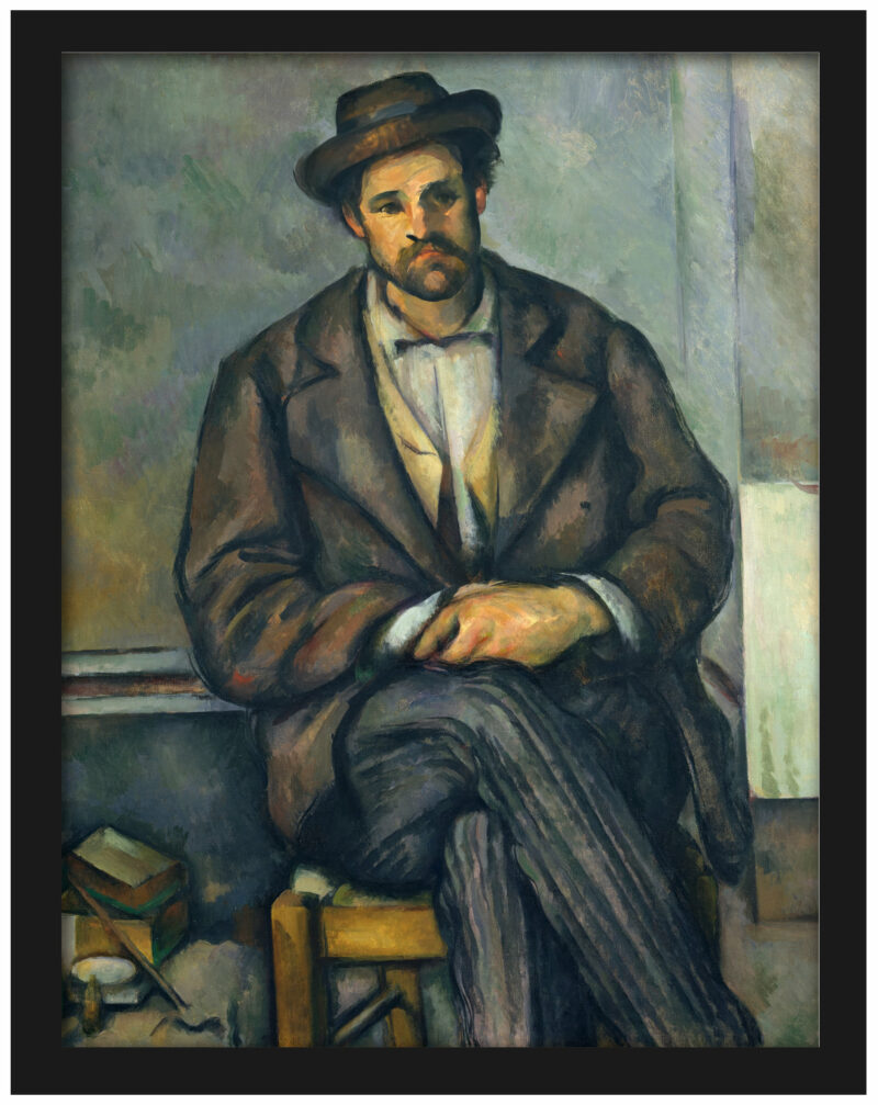 Paul Cézanne's "Seated Peasant" 1896 painting reproduction.