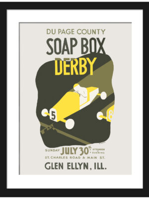 1939 Du Page County Soap Box Derby poster reproduction.