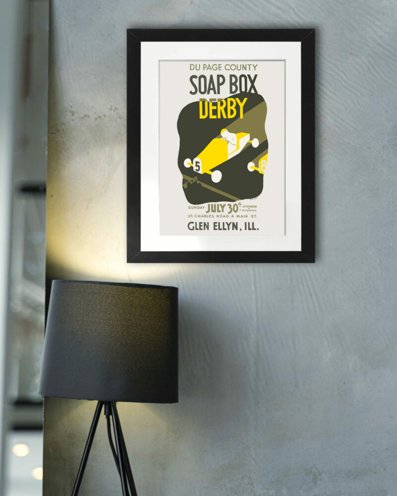 1939 Du Page County Soap Box Derby poster reproduction.