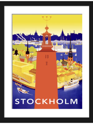 Vintage 1936 Stockholm travel poster by Iwar Donner