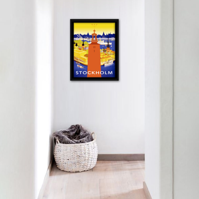 Vintage 1936 Stockholm travel poster by Iwar Donner