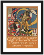 1912 Stockholm Olympic Games vintage poster reproduction.