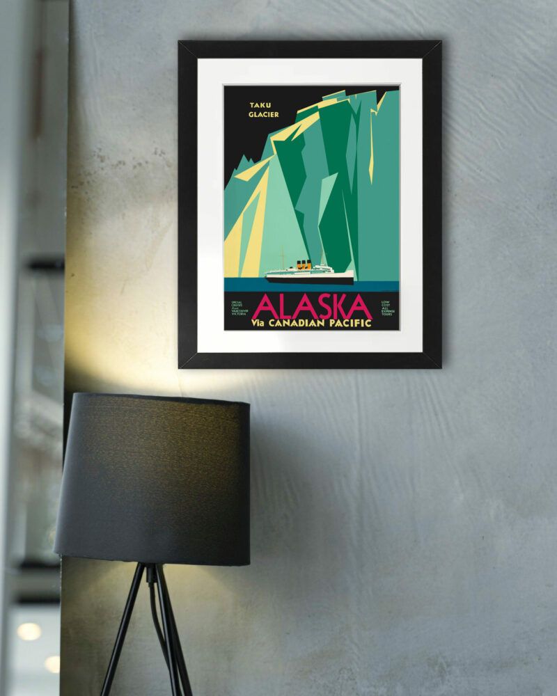 1936 Canadian Pacific Alaska Travel Poster Art