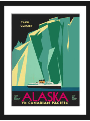 1936 Canadian Pacific Alaska Travel Poster Art