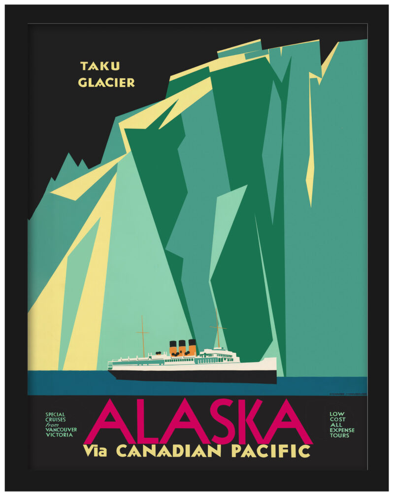 1936 Canadian Pacific Alaska Travel Poster Art