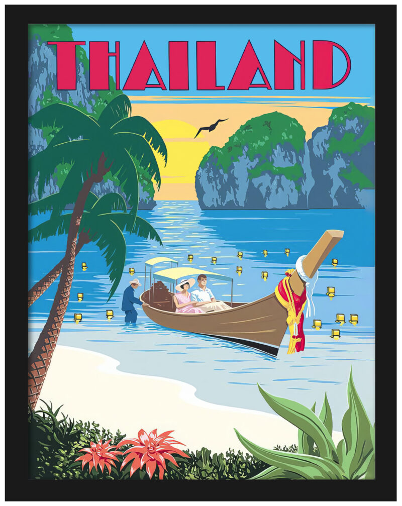 Thailand Krabi Travel Poster Art