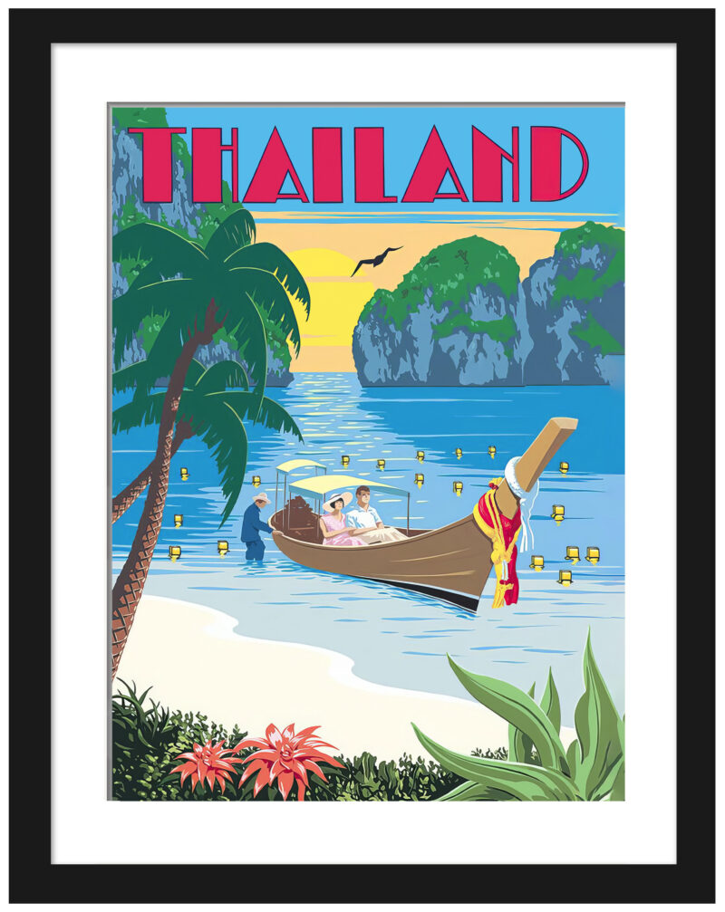 Thailand Krabi Travel Poster Art