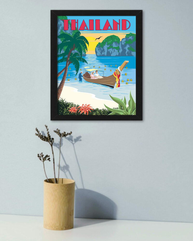 Thailand Krabi Travel Poster Art
