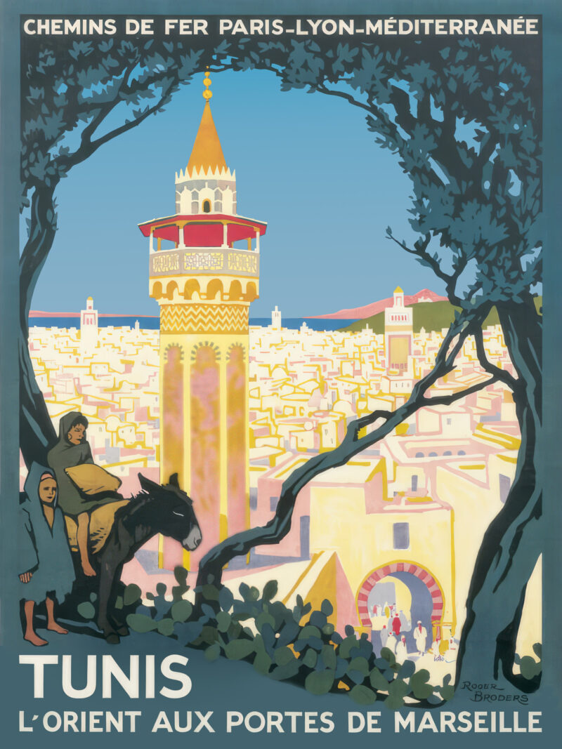Vintage Tunis Travel Poster 1920 by Roger Broders