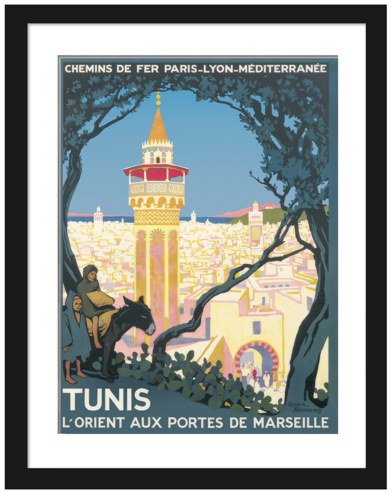 Vintage Tunis Travel Poster 1920 by Roger Broders