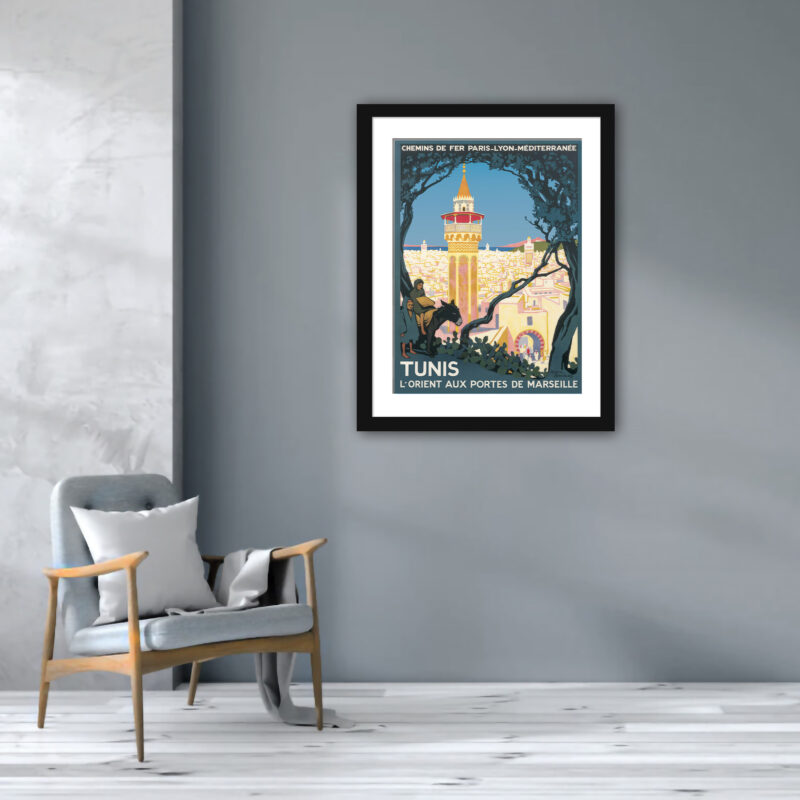 Vintage Tunis Travel Poster 1920 by Roger Broders
