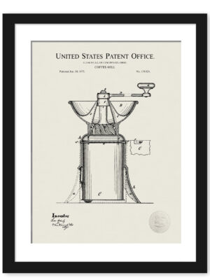 1873 Lui Schulz Coffee Mill Patent Art