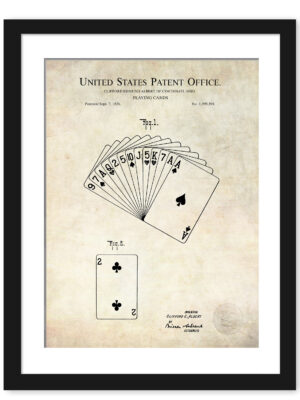 1926 Playing Cards Patent Print by C. E. Albert