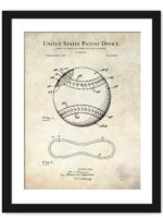1928 patent illustration of a baseball