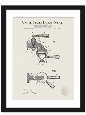 1930 Angelo Torriani Espresso Machine Patent Print