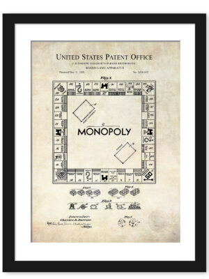 1931 Monopoly game patent illustration