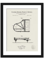 1878 Steinway Grand Piano Patent Illustration