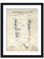 1937 Saxophone Patent Illustration Art