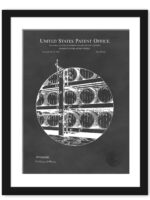 1883 whiskey aging apparatus patent drawing.