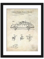 1962 Porsche 356 patent line art.
