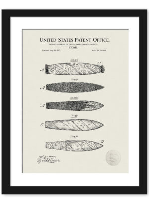 1887 Heracilo Farias Cigar Patent Art Print