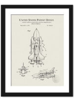 1975 NASA Space Vehicle Patent Illustration Print